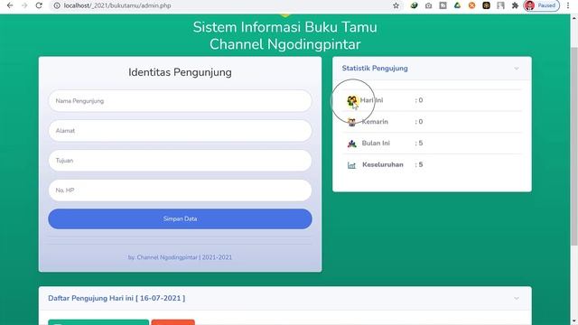Cara membuat APLIKASI BUKU TAMU dengan PHP + MySQLi | #3 - Desain Form смотреть онлайн