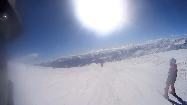 Гудаури 2018, самый длинный спуск смотреть онлайн