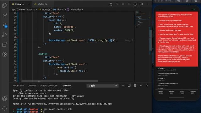 Curso de React Native desde Cero - Capitulo 47 AsyncStorage (parte 1) смотреть онлайн
