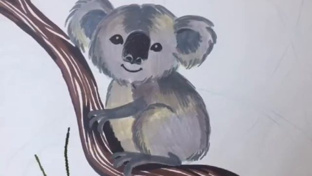 Как нарисовать коалу. Рисуем с детьми смотреть онлайн