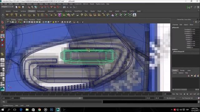3D Timelapse - Ford GT 2016 Speed Modelling Autodesk Maya