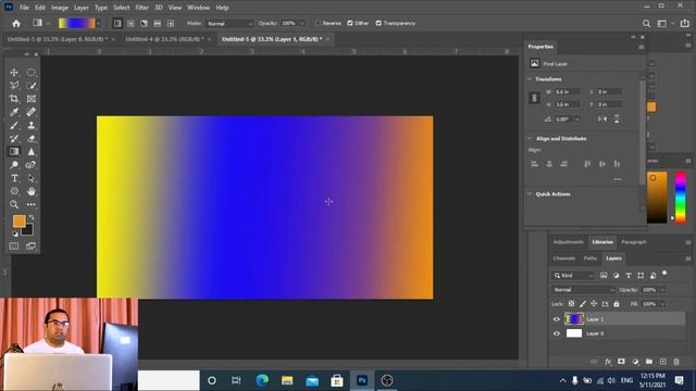 How to use Gradient Tool | Class 19 | Adobe Photoshop course for beginners смотреть онлайн