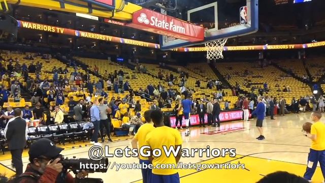 Durant pregame routine, plus Chris Mullin with Bob Myers from Oracle Arena, pregame 2018 WCF G6 смотреть онлайн
