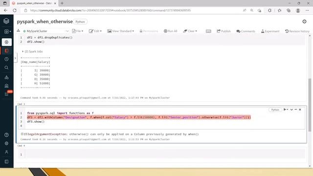 Using when-otherwise in PySpark | Populating Boolean values without when | Realtime Scenario смотреть онлайн