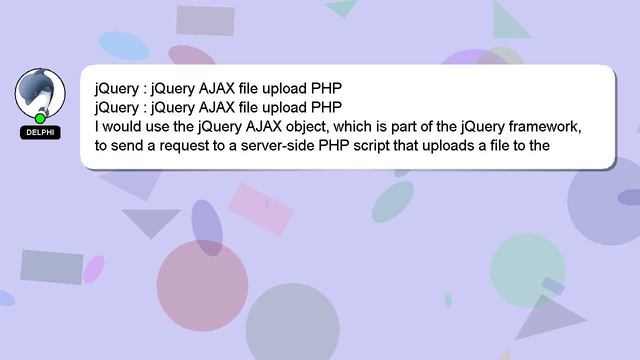 jQuery : jQuery AJAX file upload PHP смотреть онлайн
