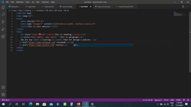 How To Add Facebook Link in Html Webpage!! смотреть онлайн