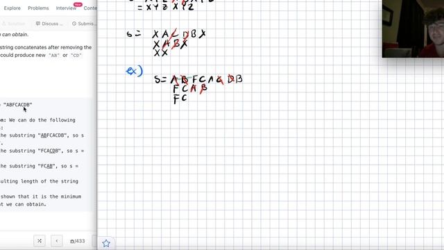 Leetcode 2696. Minimum String Length After Removing Substrings смотреть онлайн