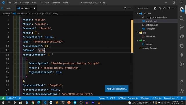Data Structures using C #3 - deBugging a C Program in VSCode смотреть онлайн
