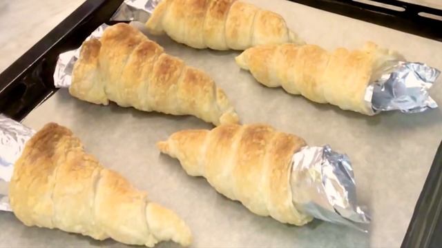 Трубочки с Кремом/Очень Вкусный #Рецепт/Puff Pastry Tubes смотреть онлайн