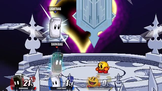 SSF2 Story Mode Final Boss Darkbag vs Lightbag vs Pacman and Captain Falcon смотреть онлайн