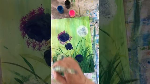 Одуванчики и бабочки. Правополушарная техника. смотреть онлайн