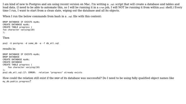 Databases: DROP database doesn't appear to drop all database objects (2 Solutions!!) смотреть онлайн