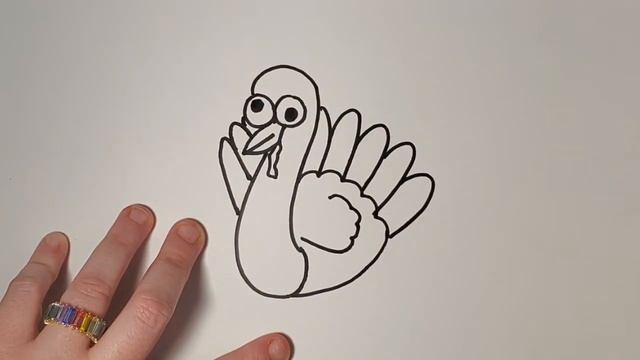 Mini Art Lesson: How to Draw a Silly Turkey for Kids Thanksgiving смотреть онлайн