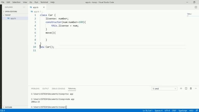TypeScript Object Oriented Programming | Defining class and objects | part-2 смотреть онлайн
