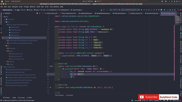 Spinner SQLite Android Studio смотреть онлайн