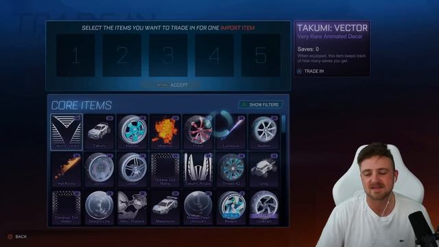 BACK TO GETTING UNREAL ITEMS ON THE ROAD TO THE TITANIUM WHITE OCTANE IN ROCKET LEAGUE... смотреть онлайн