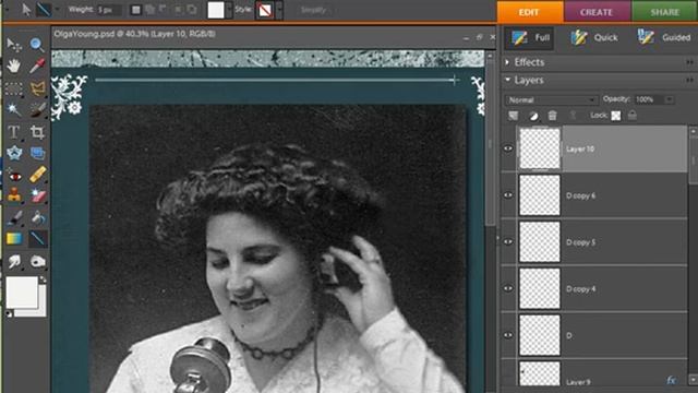 Digital Scrapbooking Technique - Dingbat Frame