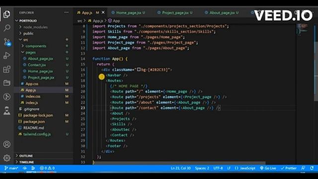 Let's create Personal Portfolio in React and Tailwind CSS смотреть онлайн