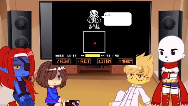 Undertale react to No Hit Sans | Gacha reacts смотреть онлайн