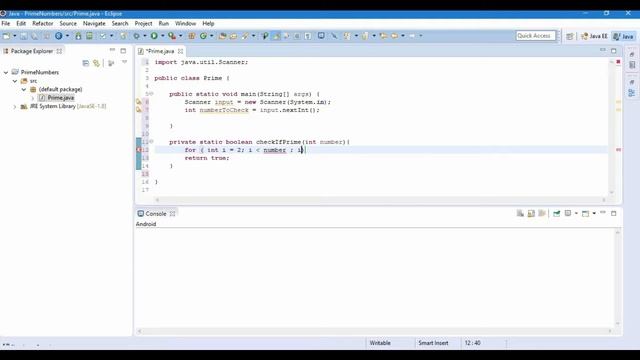 WAP in JAVA to Check Whether Given Number is Prime or Not смотреть онлайн