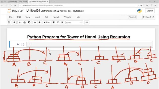 #9 Python Program Practice Series : Tower of Hanoi Using Recursion смотреть онлайн