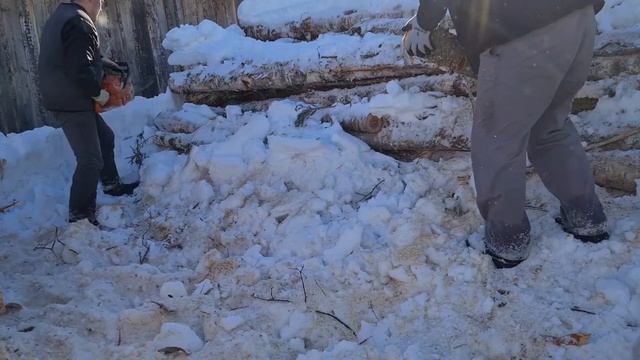 Как быстро распилить 10 кубов дров бензопилой, за 6 часов. смотреть онлайн