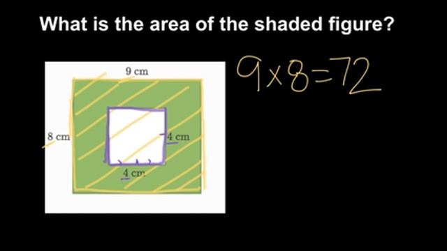 Decomposing shapes to find area (subtract) | Math | 3rd grade | Khan Academy смотреть онлайн