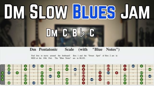 Slow Blues Jam in Dm in the Style of Kingfish Empty Promises (Scale Chart) | Backing Track | 67 BPM смотреть онлайн