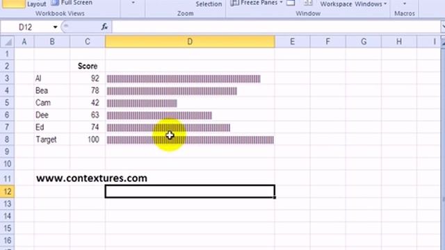 Create a Simple Chart in an Excel Worksheet Cell смотреть онлайн