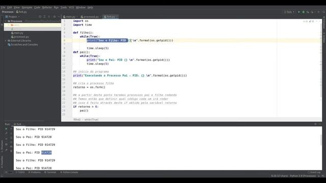 [Sistemas Operacionais - Python] - Criando processos filhos com fork смотреть онлайн