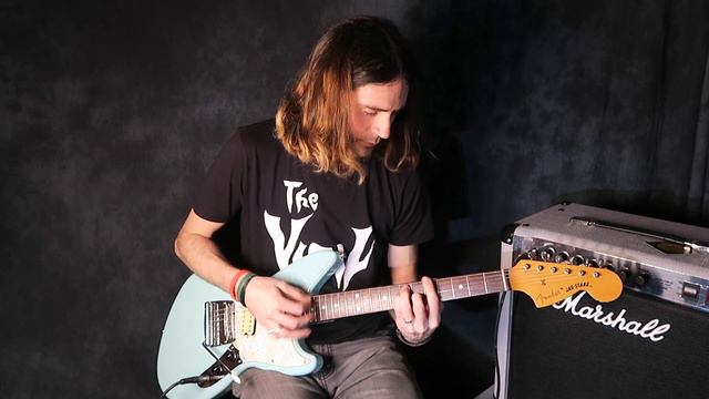 Fender Jag Stang Blue Kurt Cobain Nirvana Guitar смотреть онлайн