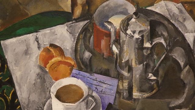 Василий Рождественский. Натюрморт с кофейником чашкой. 1913 смотреть онлайн