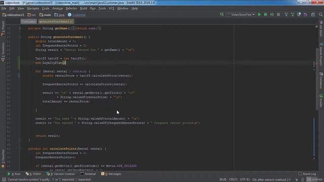 Refactoring Java With IntelliJ IDEA - 12 move instance method смотреть онлайн