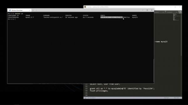 Docker - install MySQL 5.7 version install.