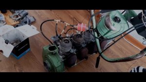 Четырехцилиндровый двигатель из пилы дружба 376см3 16лс Своими руками! #3 Первый запуск! 4K