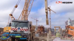 Работа Кранового грейфера для рытья траншей Стена в грунте Negrini