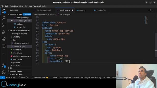 Deploy Go App on Kubernetes Cluster شرح смотреть онлайн
