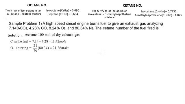 How to Calculate Octane Number and Cetane number - Combustion of Liquid Fuels смотреть онлайн