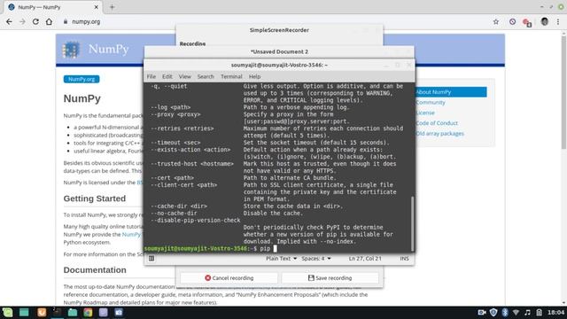 installing numpy with pip смотреть онлайн