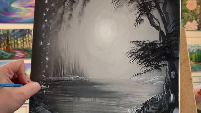 Acrylic painting tutorial HOW TO PAINT Fantasy! Fairies and Stardust ??✨ смотреть онлайн