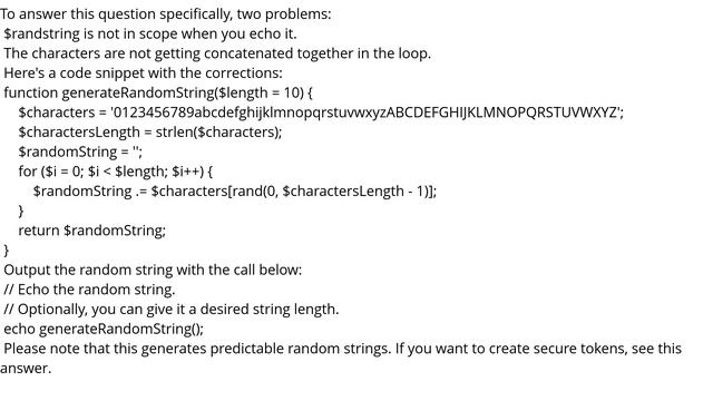PHP random string generator смотреть онлайн