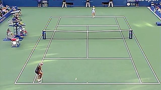 Serena Williams vs Lindsay Davenport 2002 US Open SF Highlights смотреть онлайн