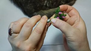 Бисероплетение. Мастер класс.   Дерево из бисера. Розовый каштан. 1 часть. Веточки. Пошаговый МК.