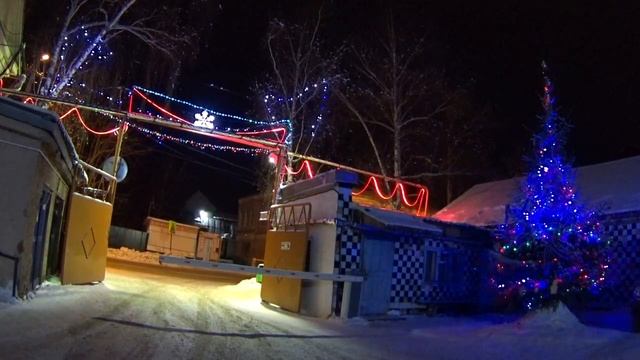 Новогодняя иллюминация в городе Скопине на ул.Советской смотреть онлайн