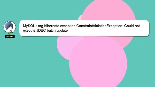MySQL : org.hibernate.exception.ConstraintViolationException: Could not execute JDBC batch update смотреть онлайн