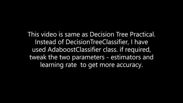 Ada Boost Program in Python смотреть онлайн