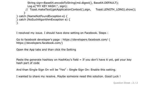 Android : This app has no Android Key hashes configured. - Login with Facebook SDK смотреть онлайн