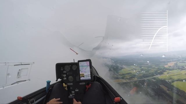 Glider flying and climbing in rain смотреть онлайн