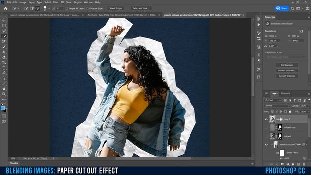Paper Cut Out Effect in Photoshop CC | Easy Photo Manipulation Tutorial смотреть онлайн