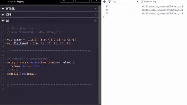 JavaScript #5 Массив перебирающие методы – reduce и reduceRight смотреть онлайн